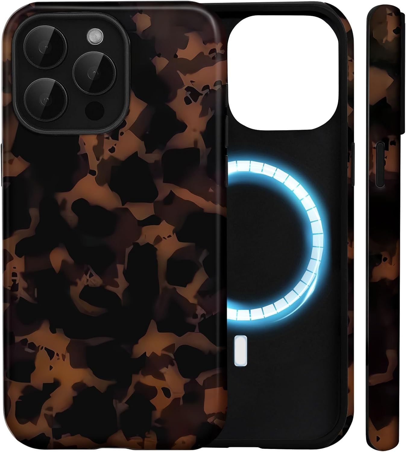 Magnetic for iPhone 15 Pro Case Tortoiseshell Leopard Turtle Case
