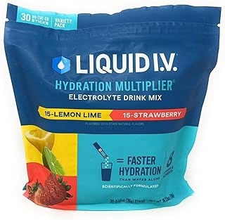 Liquid I.V. Hydration Multiplier Electrolyte Drink Mix, Variety, 0.56 Oz, 30 Ct