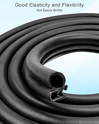 Miniatura 6 de Sello de burlete de puerta de automóvil de 13.5 pies serie 1100 para Peterbilt 359 379 1986-2007 Reemplazar 20-10985-644 R60-6001-650, tira de