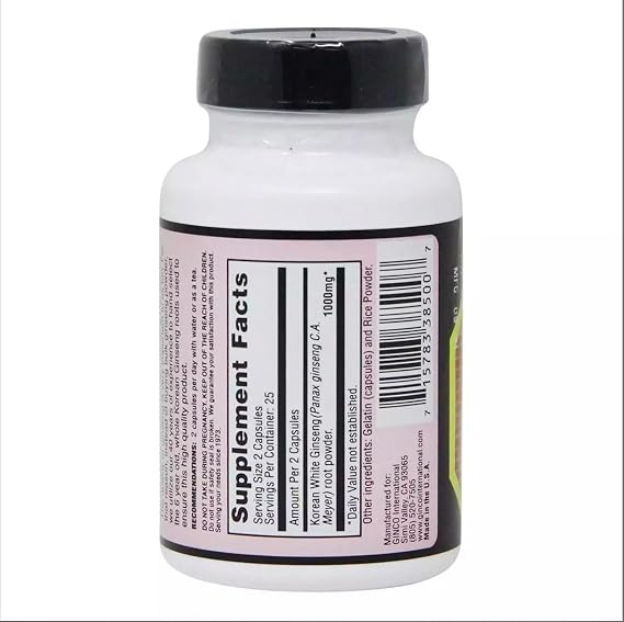 Ginseng Korean White 50 Cap3