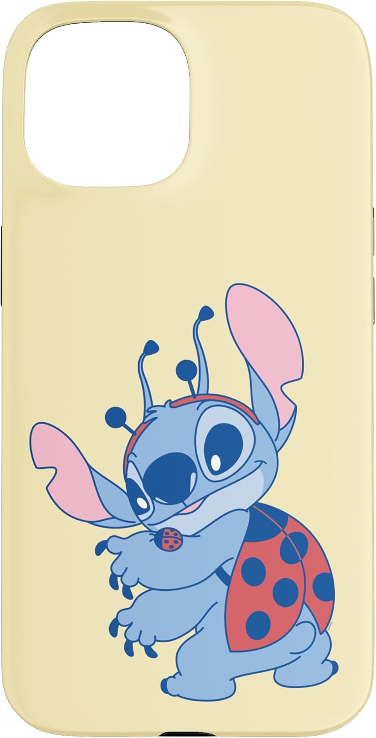 Disney Lilo & Stitch Cute Pastel Spring Ladybug Stitch Case for iPhone 17 Pro