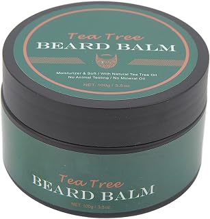 Men Beard Balm,Smoothing Tea Tree Oil Beard Conditioner for Men, for Conditioning Styling Softening,100g