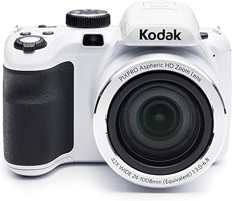 KODAK Pixpro AZ421 - Digital Bridge Camera, 42X Optical Zoom, 24mm Wide-Angle, 16 Megapixels, 3" LCD, 720p HD Video, OIS, Li-ion Battery - White