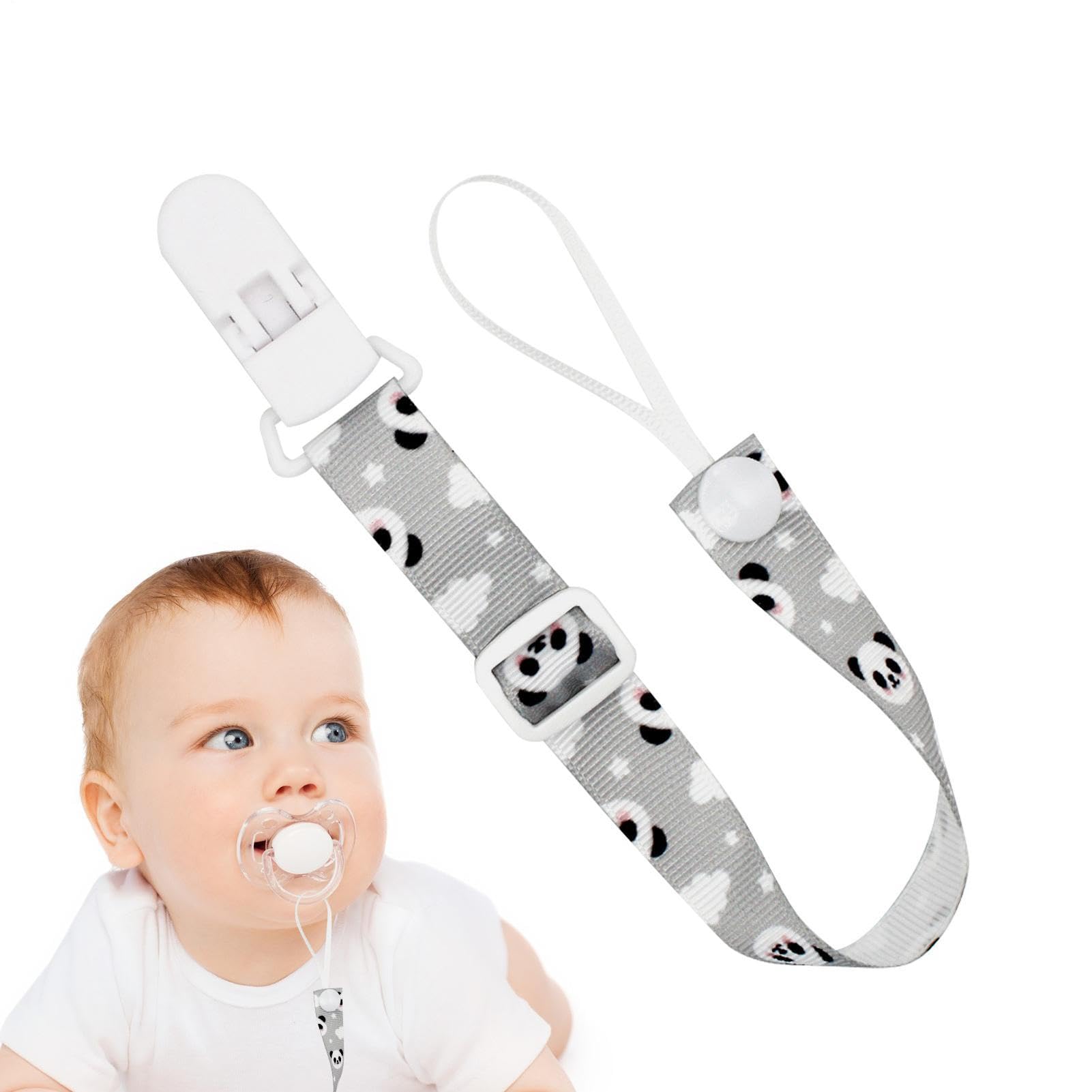 Pacifier Clip - Soother Holder with Silicone Beads | BPA Free, Adjustable Strap for Teethers, Pacifiers Toys, Safe Stylish Accessory for Adjustable and Versatile Strap — view 12