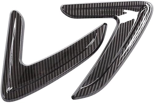 Miniatura 4 de YIWANG Estilo de fibra de carbono ABS Shark Gills Side Fender Vent Mesh Decoración 3D Pegatinas 2 unids para BMW F30 F35 316I 320I 328I 330I 335I