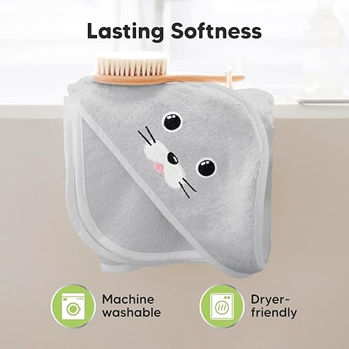 Miniatura 6 de KeaBabies Toalla de bebé con capucha para recién nacido, viscosa derivada de bambú, toallas de baño grandes con capucha para niños, niñas, niños