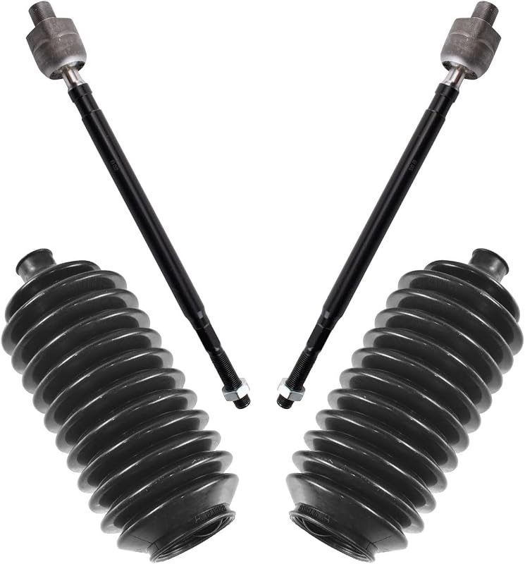 Kit de direção dianteira TRQ com barras axiais internas e coifas da caixa de direção para Mazda Miata 1990–1995 – 4 peças