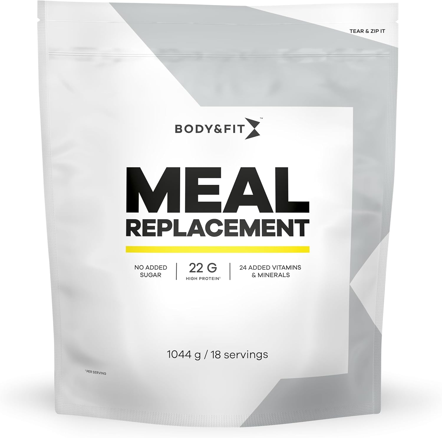 Body & Fit Low Calorie Meal Replacement, Maaltijdvervanger, Maaltijdshake, Whey- en Melkeiwit – Gewichtsverlies Shake – Aardbei – 1044 gram (18 shakes)