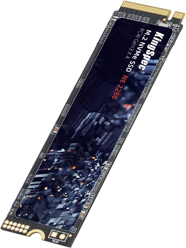 KingSpec SSD 1TB, M.2 NVMe Gen3x4 SSD 2280 - Up to 2400MB/s, Internal Solid State Drive with 3D NAND Flash, Compatible with Desktop and Laptop