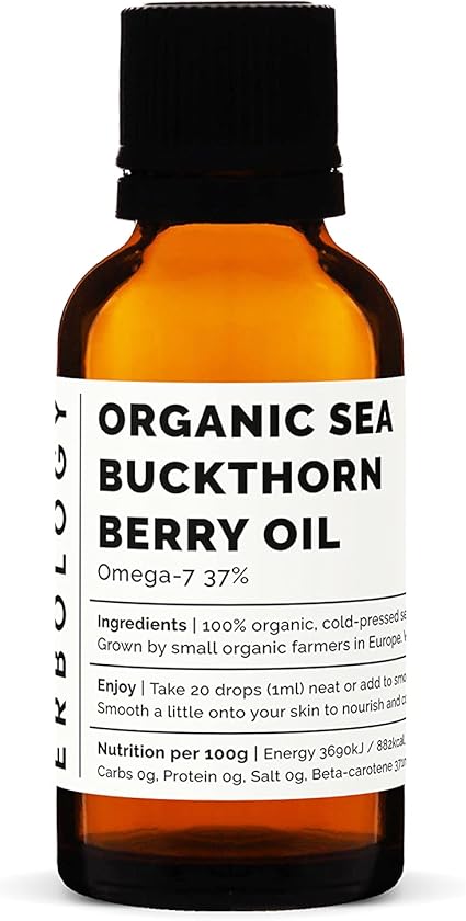 Aceite de Baya de Espino Amarillo Bio 30ml - Omega 7 - Vitamina E - Betacaroteno