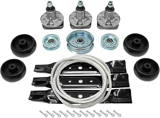EPR Deck Rebuild Kit Blade Spindle Idler Belt Wheel for John Deere 48 inch L120 L130 GX20305 GX20250 GX10168