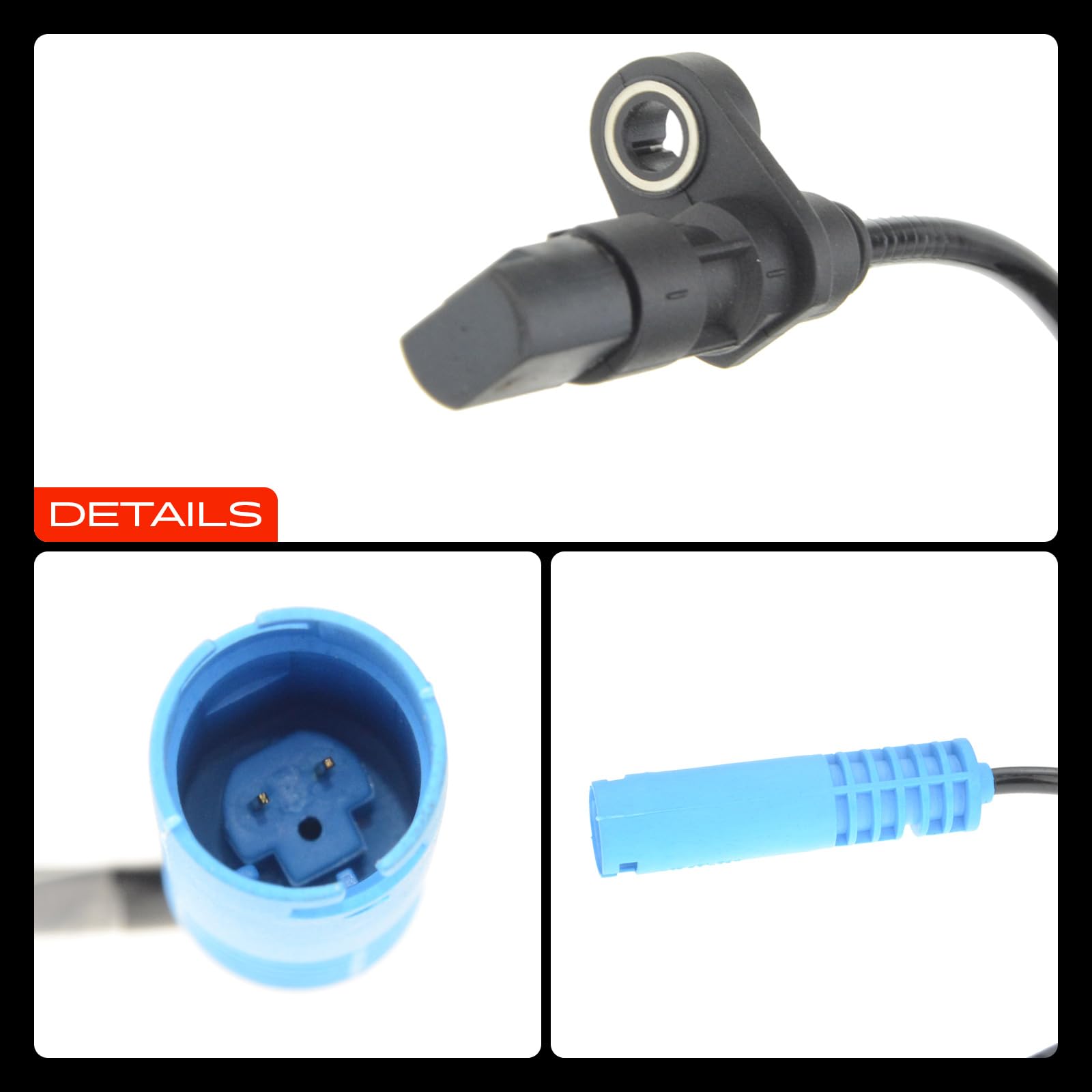Frankberg 2x Sensor de velocidad de ruedas Sensor ABS Compatible con Serie 5 Touring E39 520i 520d 523i 525i 525d 525tds 528i 530d 530i 540i 1999-2004 Replace# 34521165536,34526756377