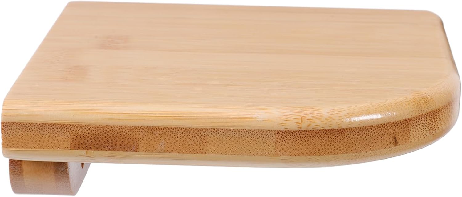 FRCOLOR Rustic Wooden Corner Wall Mount Shelf Round Corners for Kitchens Safety Design and Versatile Application for Bedroom or Office