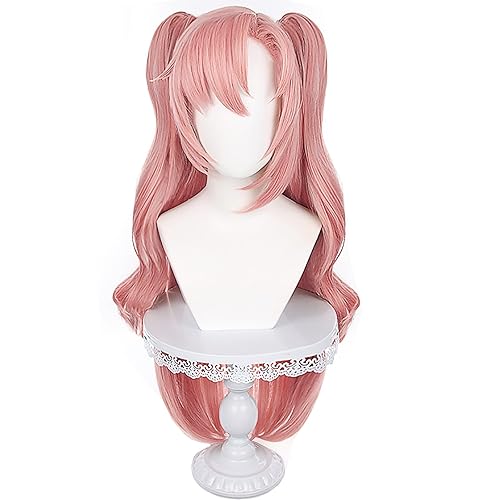 XiongXiongLe Pelucas de cosplay de anime, Nicole Demara, largo, rosa, ondulado, pelo sintético natural, para mujeres, adultos, Halloween, Navidad,