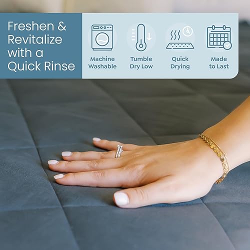 Miniatura 5 de HomeSmart - Manta con peso tamaño King de 20 libras, mantas de calidad prémium para todas las estaciones, 20 libras, 88 x 104 pulgadas