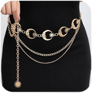 Chain Belt Chain Silver Chain Belt Gold Chain Belt with Chain Sunflower Butterfly Waist Chain Belt Plus Size Long
