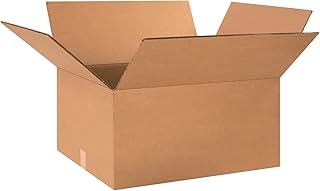 Aviditi HD242012DW Double Wall Corrugated Box, 24" Length x 20" Width x 12" Height, Kraft (Bundle of 10)