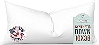 Vista 34 de Pillowflex - Inserto de almohada de plumón sintético de 16 x 22 pulgadas, ultra suave, almohada grande rectangular, lumbar, para la espalda