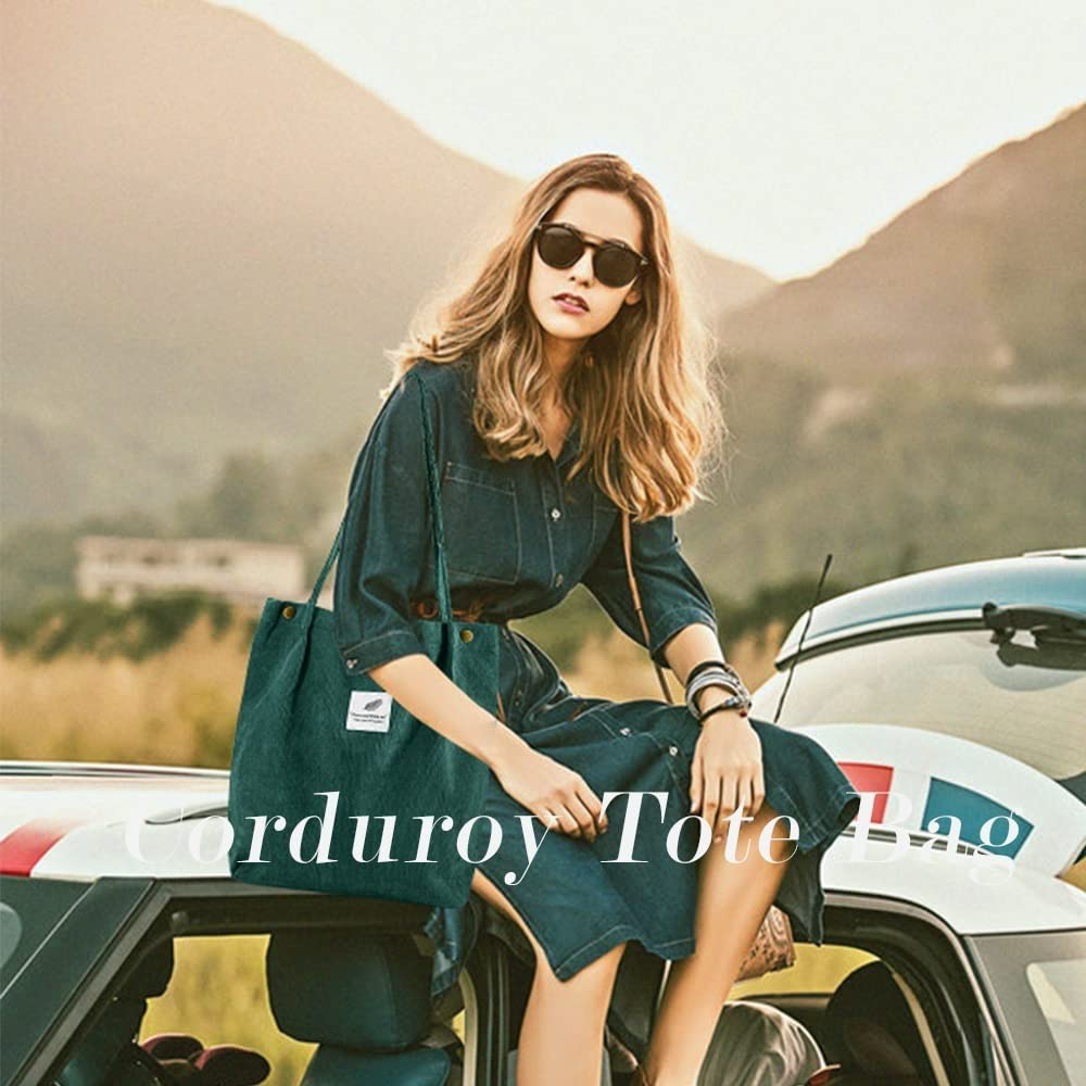 Korean Canvas Corduroy Tote Bag Casual Work Shoulder Handbags | Multi-Purpose Bag |Sturdy Canvas Bag with Large Capacity | Shopping Bag for Office, College & Daily Use 31 61AwFqvwG2L. SL1000