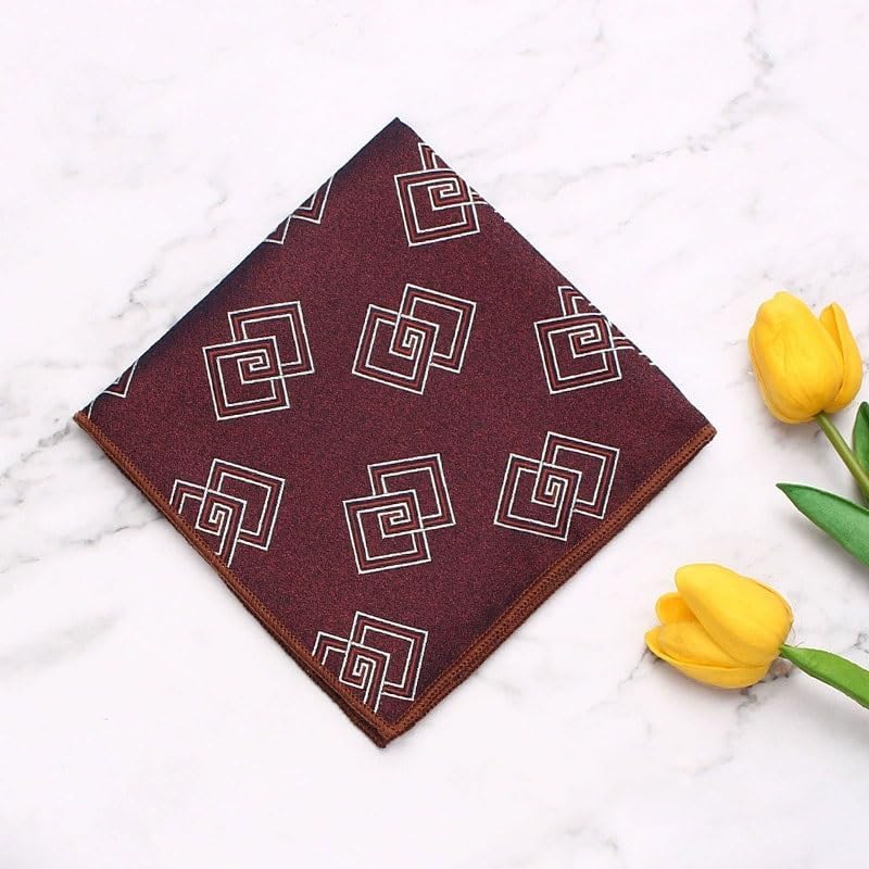 Men's Business Suit Pocket Square Patterned Wedding Handkerchief Party Small Square Handkerchief Suit Accessory