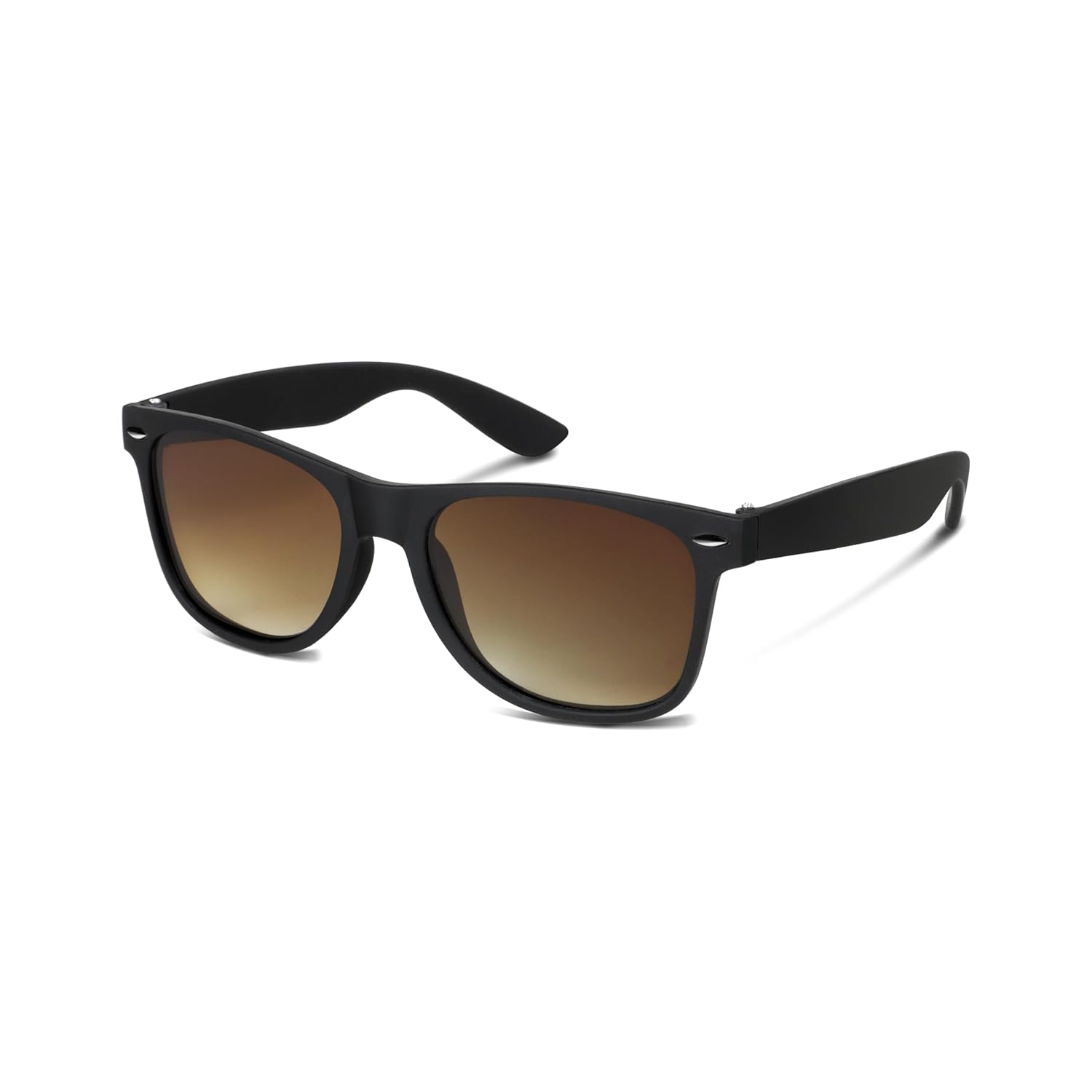 Evelyn Danzen Classic Sunglasses, Matte Black Frame, Brown Gradient Lenses, Unisex Retro Style - Review, Price and Buying Guide