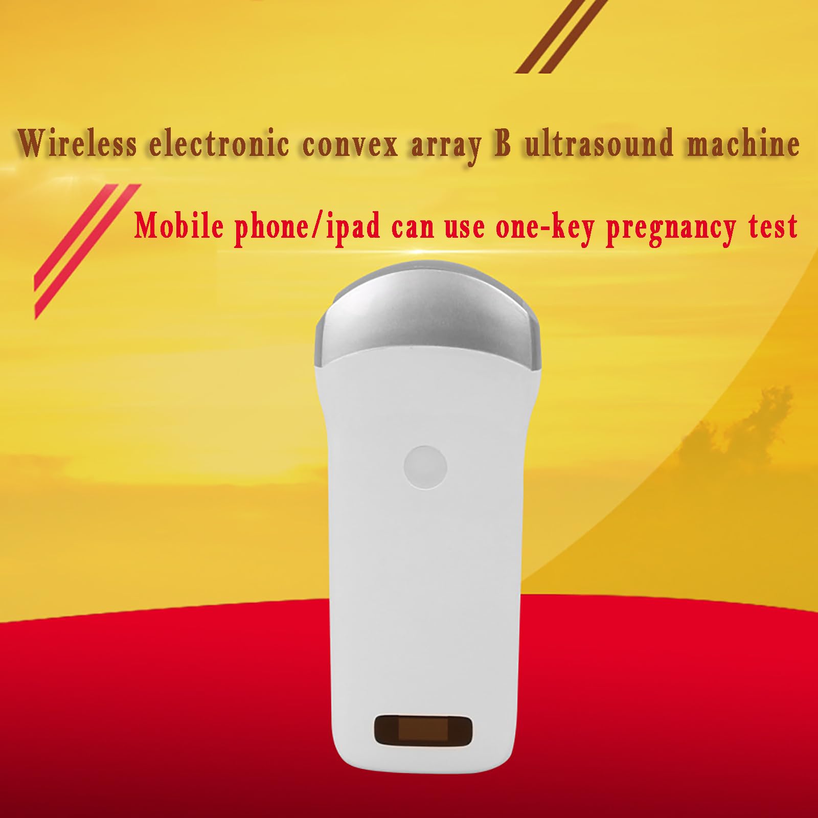 KEhtu Macchina per Ultrasuoni B Veterinaria Wireless, Tester di Gravidanza per Scrofe a Colori Ad Altissima Definizione, Sonda Elettronica Convessa da 3,5 MHz