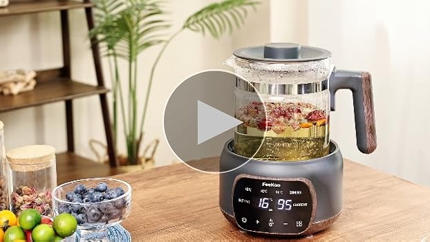 Amazon | Feekaa 電気ケトル ガラス 温度調節 (±1℃) 72H保温機能