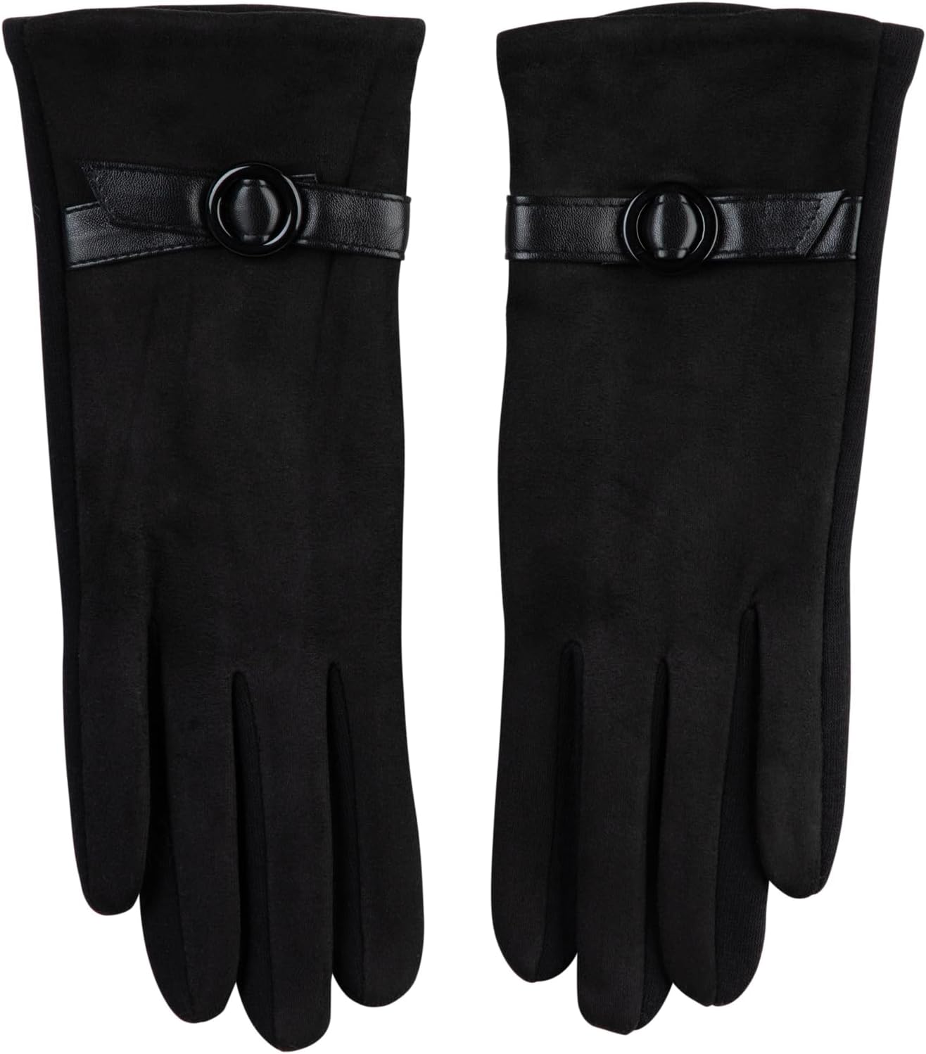 Jeanne Simmons Women's Faux Suede Wrist Loop Texting Gloves
