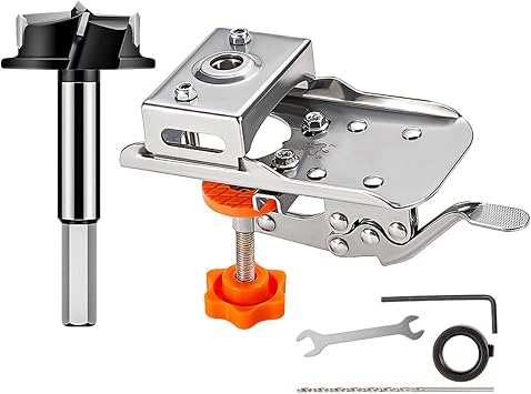 Woodworking 35mm Hinge Boring Hole Puncher Aid With Triangle-edged Hole Locator Opener Woodwork Hole Punching Drilling Guide