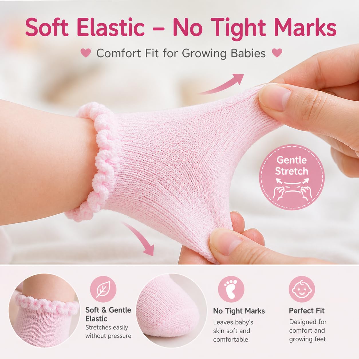 MYRDTR Candy Jaunty Mix Toddler Socks 15 Pairs | Stretch Elastic | Breathable Knit | Age 1-3 Yrs 2