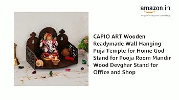 CAPIO ART Wooden Readymade Wall Hanging Puja Temple for Home God ...