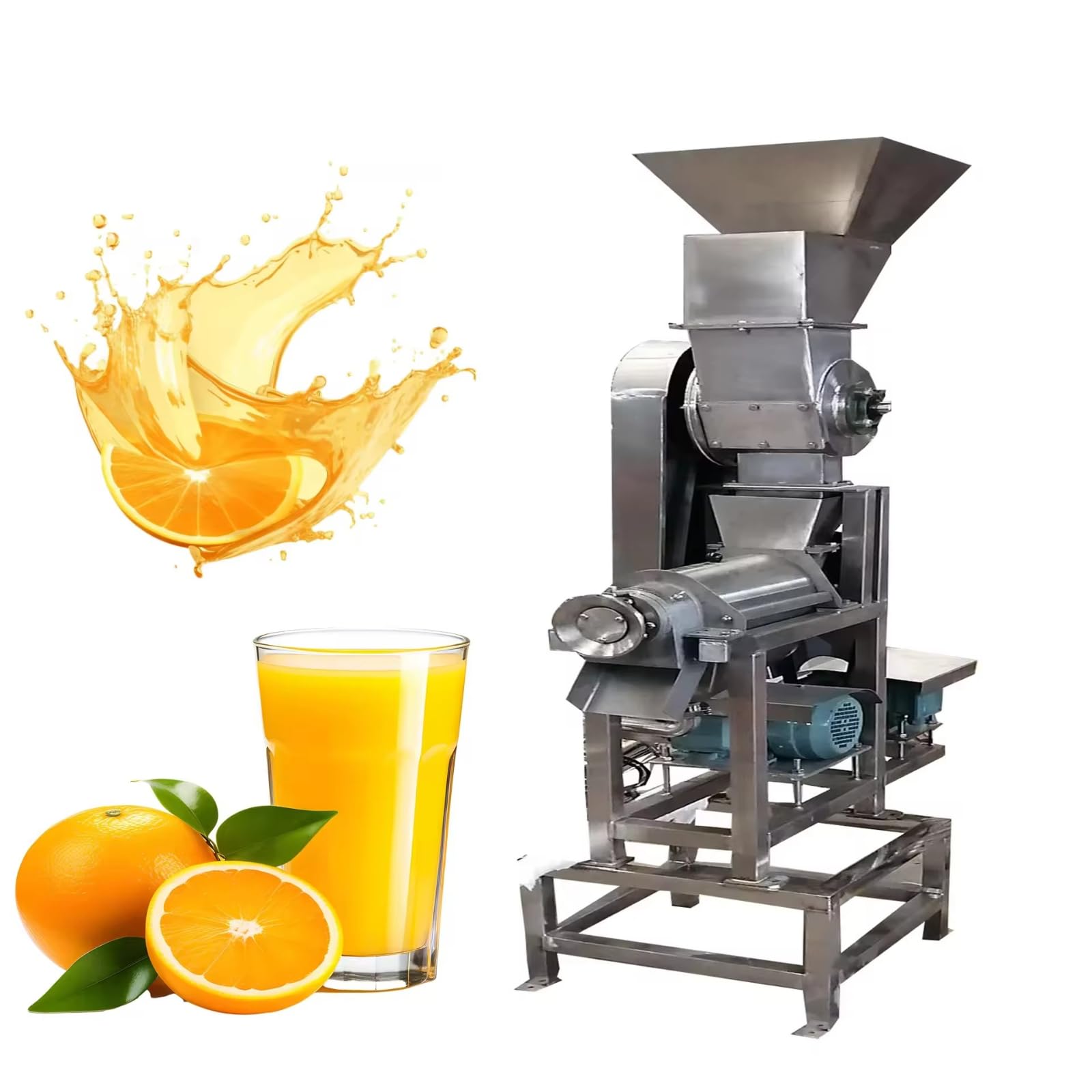 Cold Press Fruit Juicer Machine Industrial Vegetable Juice Press with Crusher Commercial Juicer Maker for Food Factory Processing
