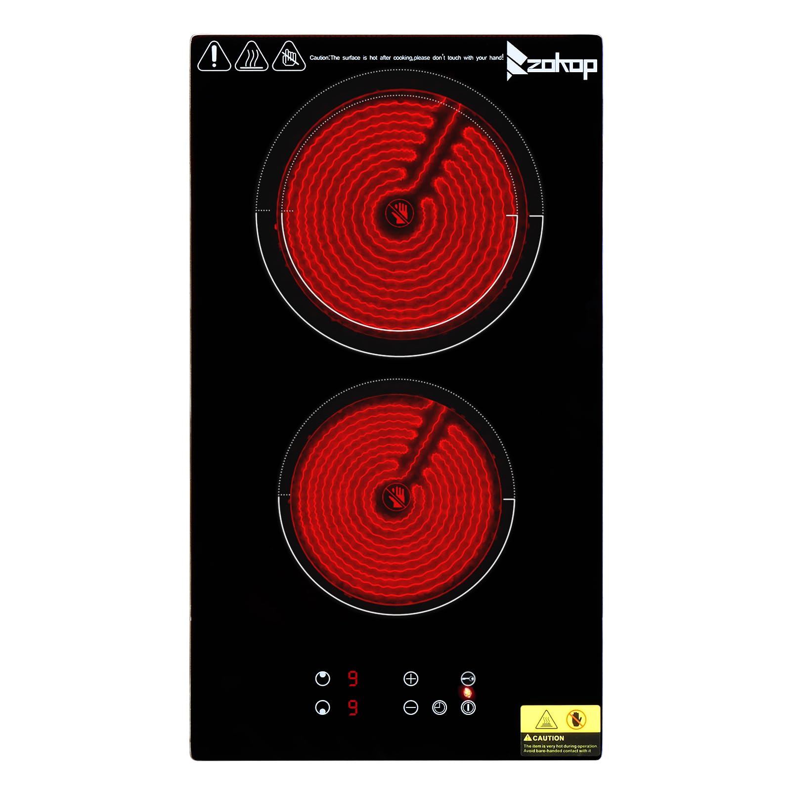 Winado 2 Burners Electric Ceramic Cooktop