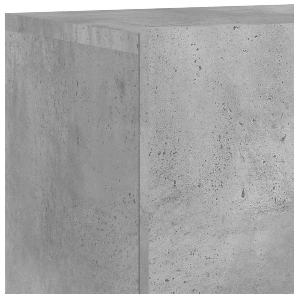 vidaXL Wohnwand 5-TLG., Schrankwand mit viel Stauraum, Wandmontage Anbauwand Fernsehschrank, Wohnzimmer Set Schrank Wandschrank, Betongrau Holzwerkstoff