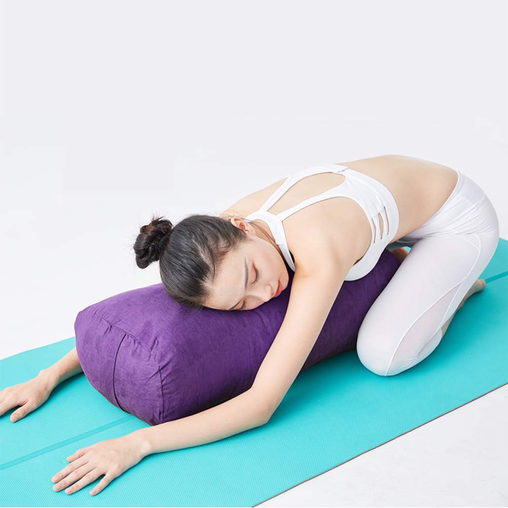 AIZYR Relleno De Algodón De Alta Elasticidad Almohada De Refuerzo De Yoga, Almohada De Meditación Rectangular con Asa De Transporte para Yoga Restaurativo,Verde