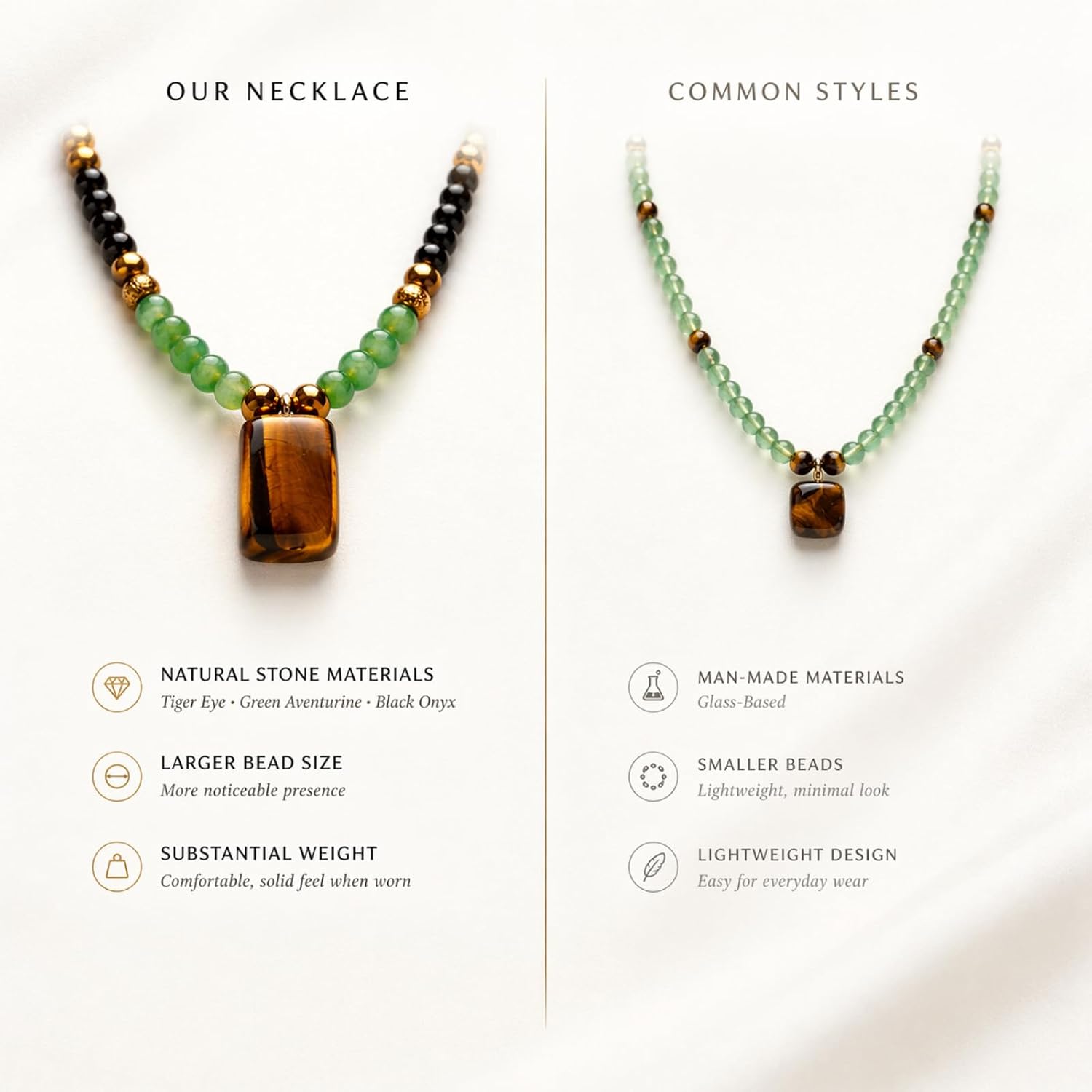 Money Bracelets Necklace Jewelry Set for Women Men, Feng Shui Wealth Tiger Eye Obsidian Beaded Good Luck Natural Stone Protection Jewelry Gifts - Image 4
