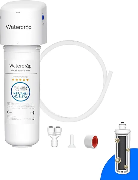 Waterdrop 10UE Under Sink Water Filter for Instant Hot and Cold Water Dispenser System, Reduces PFAS, PFOA/PFOS, Lead, Chlorine, Bad Taste & Odor, 11000 Gallons