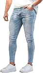 GINGTTO Hommes Skinny Jeans Slim Fit Stretch Jeans Comfy Denim Jeans Pantalons