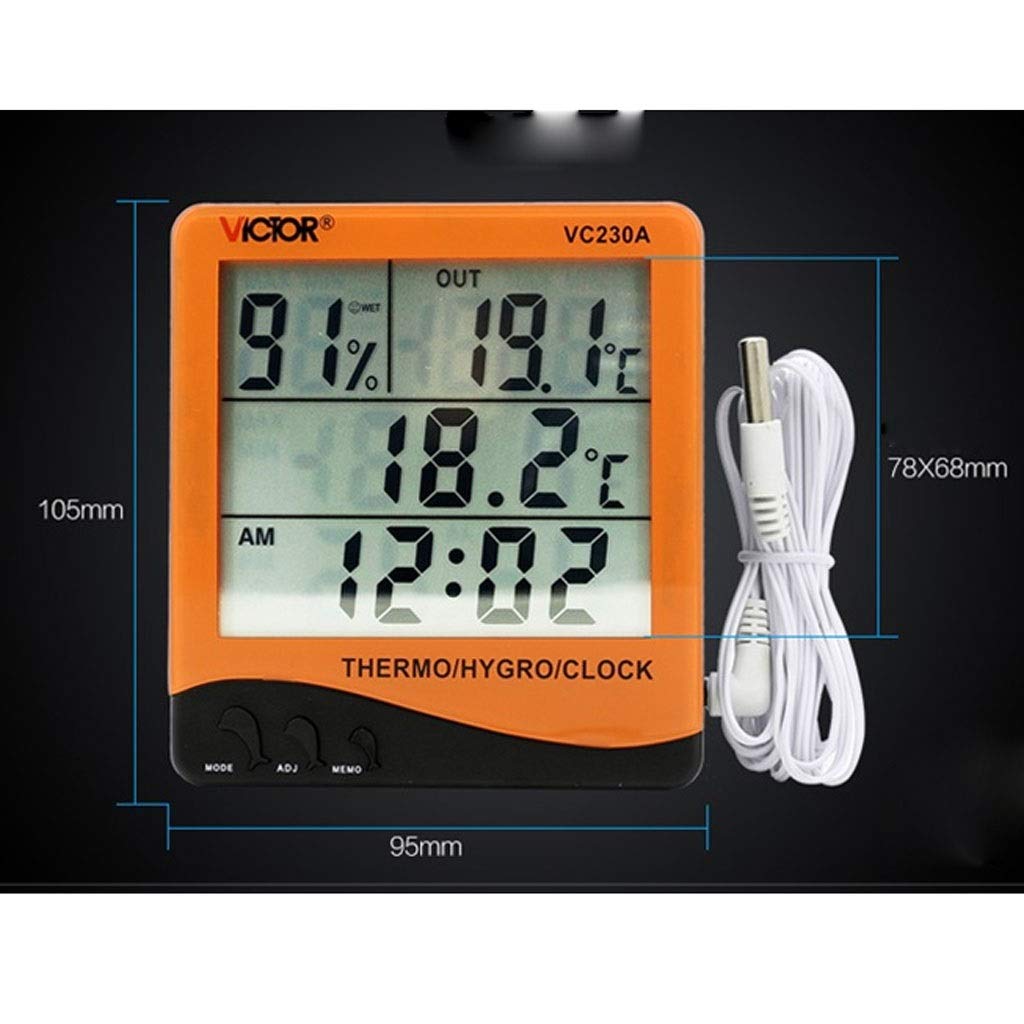 PNAWLLCF-65 cyfrowy higrometr wewnętrzny zewnętrzny termometr miernik temperatury i wilgotności z podświetleniem wyświetlacz LCD miernik wilgotności