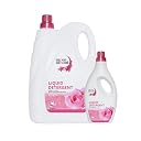 Moon & Mount liquid detergent, top load front load, detergent liquid for washing machine - balanced PH, Non-toxic 5+1L (Swiss Rose) gallery image