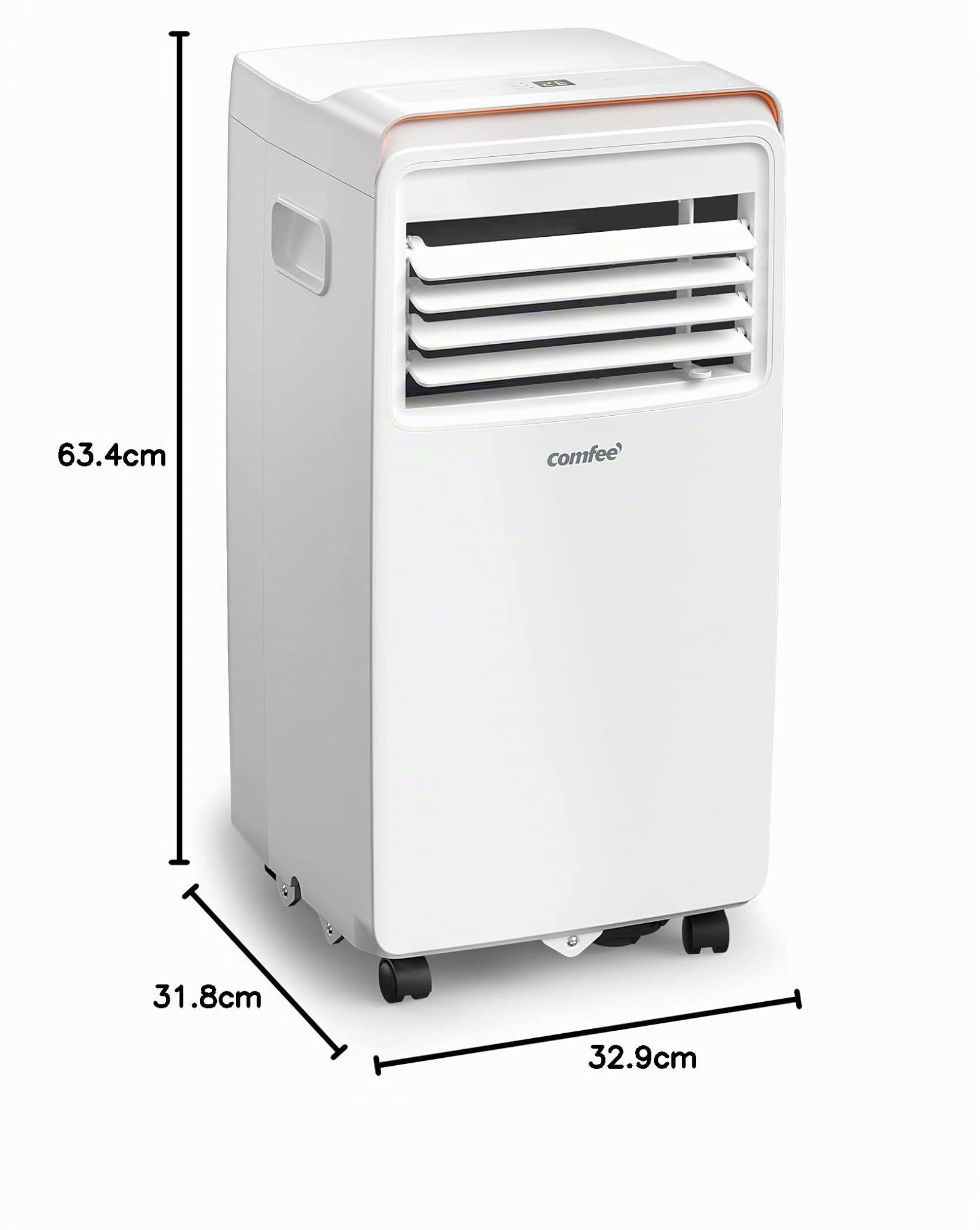 COMFEE' Climatiseur portable 7000 BTU/H, AMBRA 8C, 2,0 kW, 25㎡/68 m³, 3 en 1 climatiseur portable, ventilateur, refroidissement, déshumidification, 24H minuteur, mode de sommeil, fonction suivi