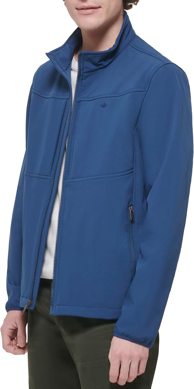 DOCKERS Men's Clean Zip-up Softshell Jacket