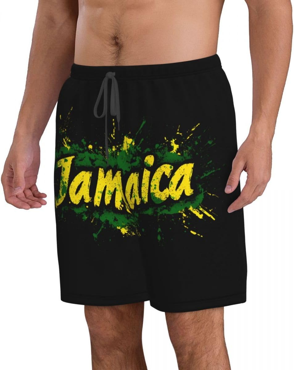 Mens Swim Trunks Men Quick Dry Beach Shorts America Flag Cross Men's Board Shorts Swimwear Bathing Suit with Mesh Lining