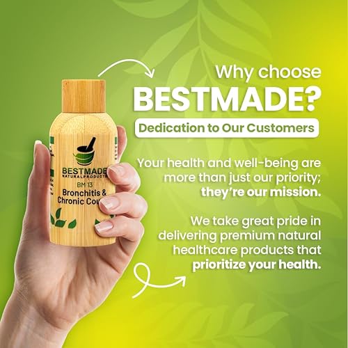 Miniatura 6 de Bestmade Natural Products BM13 - Gotas para aliviar la tos | Remedio homeopático para la tos aguda y crónica, tos ferina, molestias en el pecho, sin