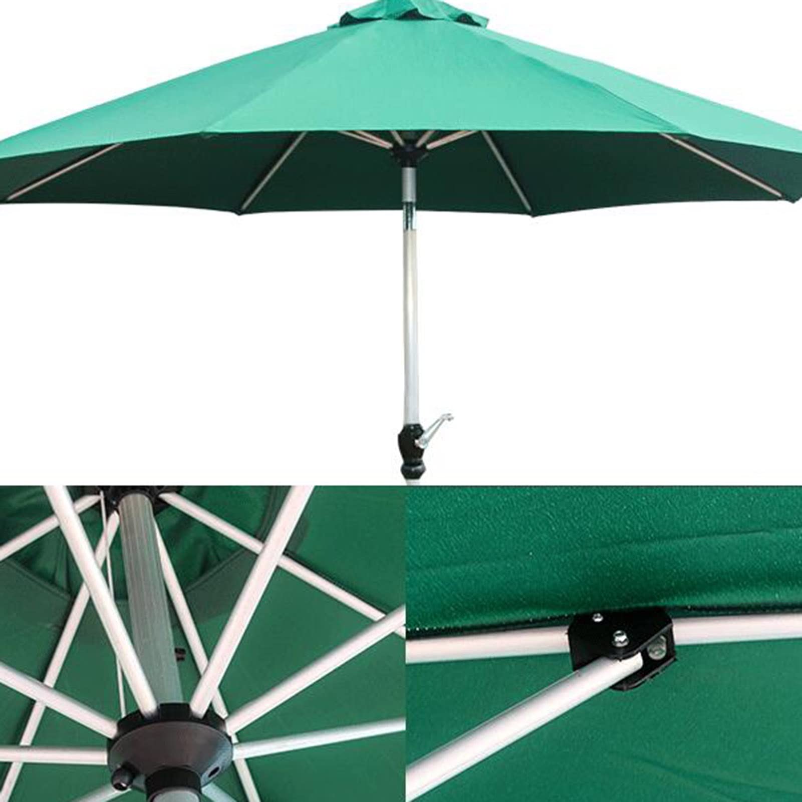 Parasol Ogrodowy O Długości 270cm Przeciwsłoneczny, z Mechanizmem Korbowym i Pochylania, Wodoodporna Ochrona Przed Słońcem, Garden Parasol na Ogrodu Basen Plażowy