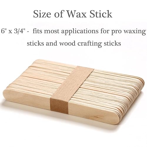 Miniatura 4 de 50 palitos de cera grandes, espátulas profesionales de madera para depilación de cejas y cuerpo