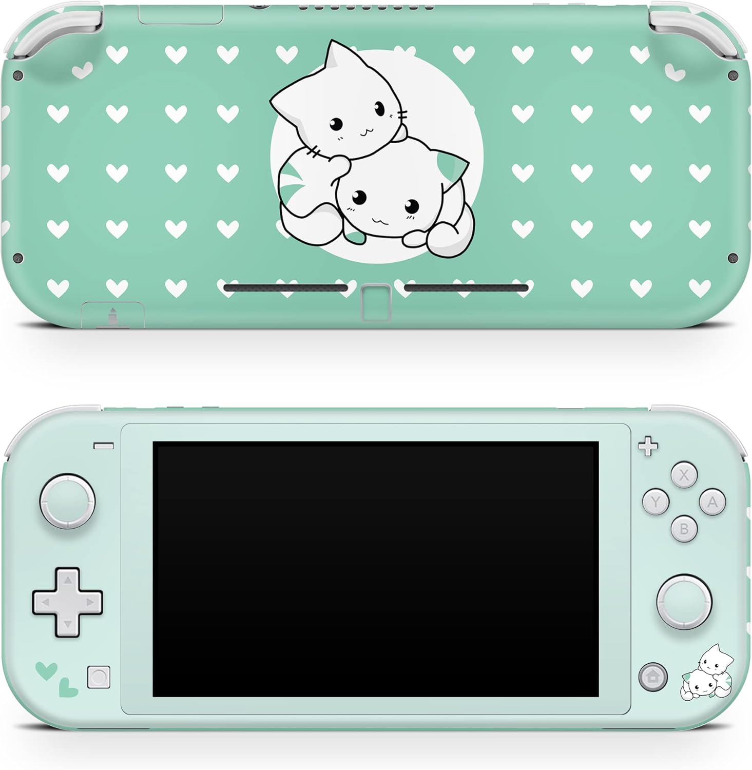 Tacky Design Cute Cat Decal Skin Compatible with Nintendo Switch Lite Skin Wrap, Kawaii Skin for Nintendo Switch Lite Cover, Premium Vinyl 3M Full Wrap Decal.