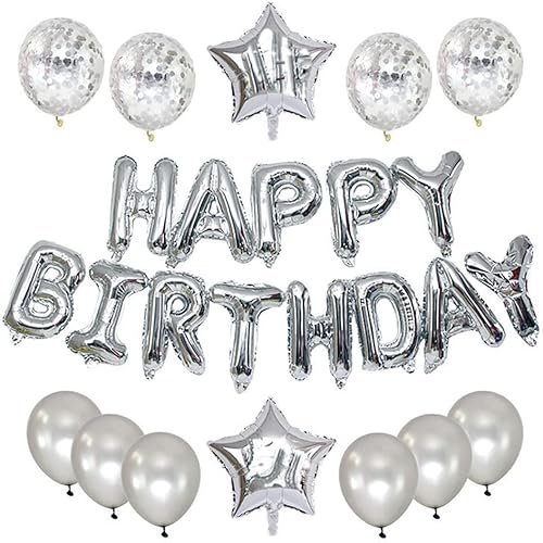 Cartel de feliz cumpleaños, globos reutilizables para mujeres, hombres, niños y niñas, decoraciones de cumpleaños y suministros para fiestas