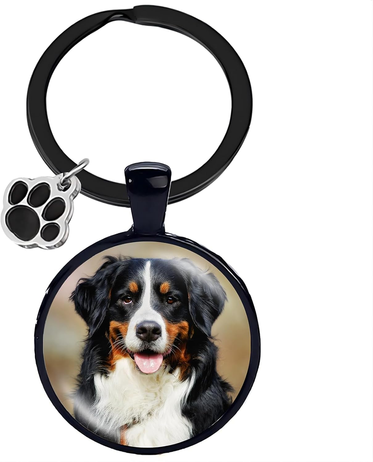 Custom Pet Photo Keychain Personalized Photo Pawprint Dog Tag Keychain Engraved Keyring Animal Pet Lover - Image 5