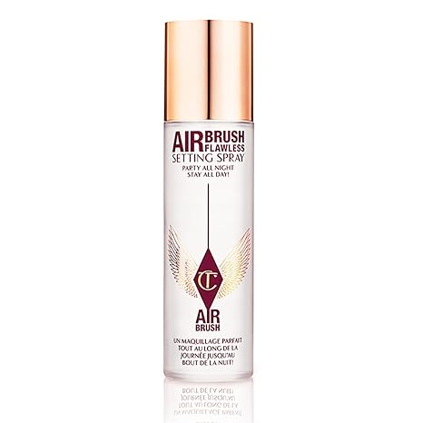 Charlotte Tilbury Airbrush Flawless Setting Spray - Ultra-Fine Hydrating Mist to Prime & Set Makeup Up to 16Hr Soothes and Blurs Skin, Waterproof, Wedding Makeup
